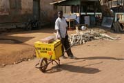 Ice-cream seller at N'Gaoundr town. Cameroon.