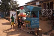 Street shops at N'Gaoundr town. Cameroon.