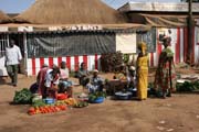 Street market at N'Gaoundr town. Cameroon.