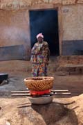 Street vendor at N'Gaoundr town. Cameroon.