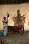 King guards. King palace at N'Gaoundr town (Lamidat de N'Gaoundr). Cameroon.