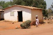 Street at N'Gaoundr town. Cameroon.