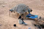 Morning at campement of nomad Tuareg. Sahara desert. Niger.