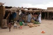 Center and market place of In-Gall town. Niger.