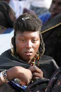 Girl from nomadic Wodaab tribe (also called Bororo) at Gerewol festival. Niger.