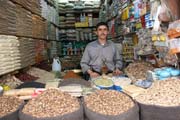 Market (souq) at old quarter of Sana city. Yemen.
