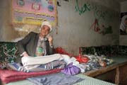 Qat seller. Qat market at Sana city. Yemen.