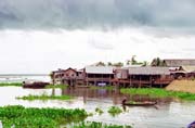 Borders of Tonl Sap lake at Kompong Chhnang town. Cambodia.