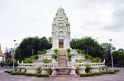 Royal palace Street at at Phnom Penh capitol. Cambodia.
