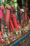 Chao Mae Tuptim Shrine, one of the most extraordinary spirit houses in Bangkok, Thailand. Thailand.