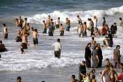 On the beach in Alexandria. Egypt.