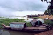 Borders of Tonl Sap lake at Kompong Chhnang town. Cambodia.
