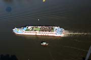 Awesome Prague panorama from balloon. Czech Republic.