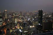 Osaka city st sunset. Japan.