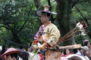 Tsurugaoka Hachiman-gu Shrine Reitaisai (Annual Festival). Today is held Yabusame - traditional japanese horseback archery. Kamakura town. Japan.