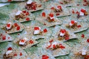 Street snack at Yangon - probably preparation for betel nut. Myanmar (Burma).