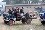 Local transportation, Kengtung town. Myanmar (Burma).