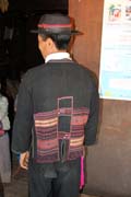 Akha man at traditonal clothes, area around Kengtung town. Traditionaly clothes are embroidered very much. Myanmar (Burma).