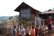Village of Akha tribe, area around Kengtung town. Myanmar (Burma).