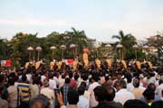 Pakalpooram (elephant procession), Ernakulam Shiva Temple Festival (Ernakulathappan Uthsavam). Ernakulam, Kerala. India.