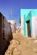 Small street in odl town Harar. East, Ethiopia.