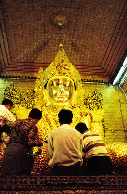 Mahamuni Paya (Great Sage Pagoda) at Mandalay. One the most sacred places at Myanmar. Myanmar (Burma).