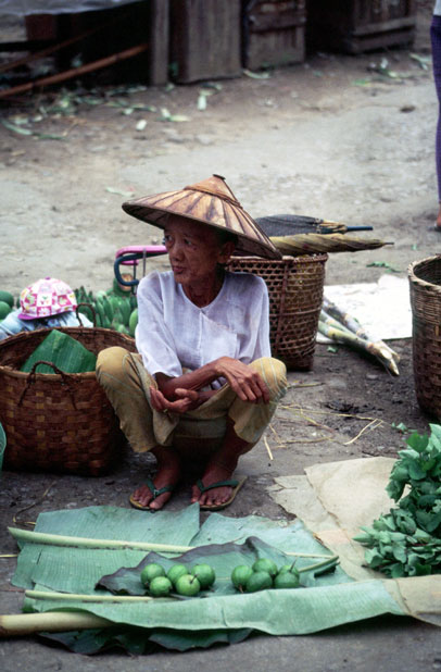 At the market. Hsipaw village. Myanmar (Burma).