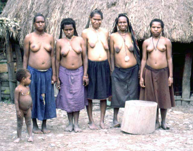 Villagers from Dani tribe. Papua,  Indonesia.