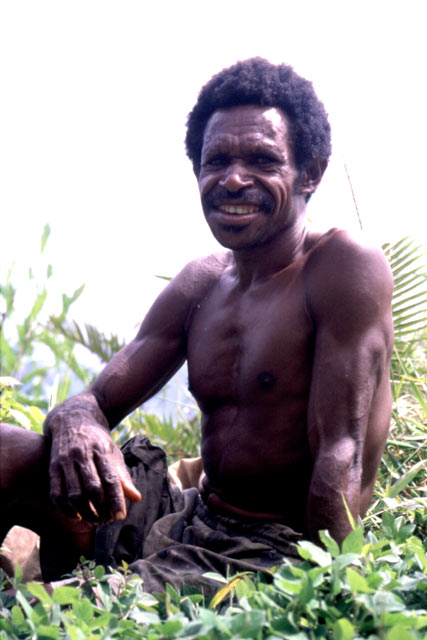 Villager from Dani tribe. Papua,  Indonesia.