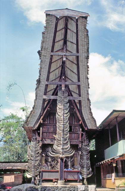 Traditional house tongkonan, Tana Toraja area. Sulawesi,  Indonesia.
