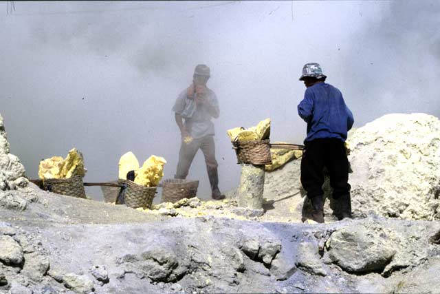 Kawah Ijen Vulcano. Java,  Indonesia.