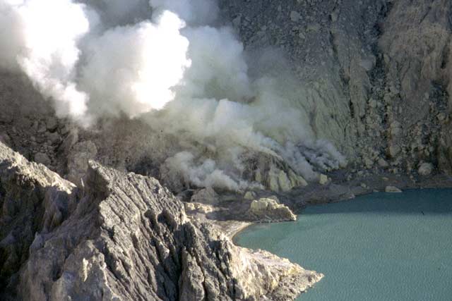 Kawah Ijen Vulcano. Java,  Indonesia.