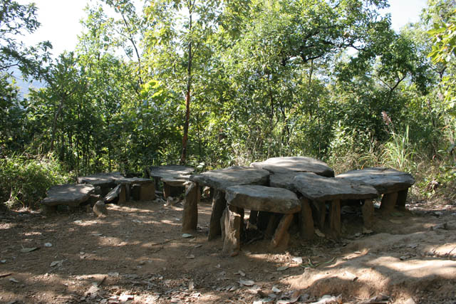 Traditional graves of Chin people. Chin State. Myanmar (Burma).