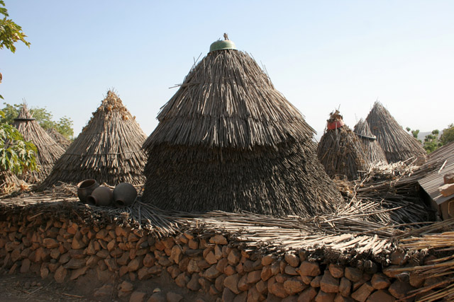 Inside King palace at Oudjilla village. Cameroon.