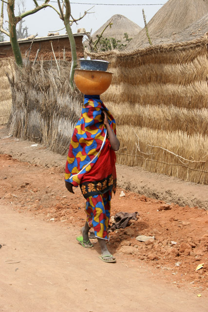 At street at Rey Bouba village. Cameroon.