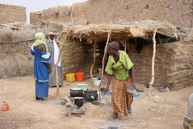 Center of In-Gall town. Niger.