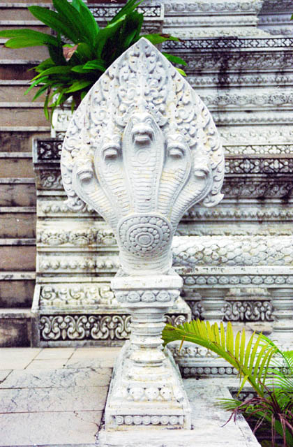 Royal palace Street at at Phnom Penh capitol. Cambodia.