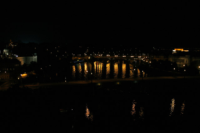 Awesome Prague panorama from balloon. Czech Republic.