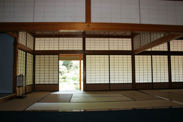 Traditonal japanese tea house. Kenroku-en garden, Kanazawa town. Japan.