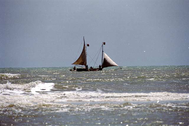 Sailing ship at Morondava. Madagascar.